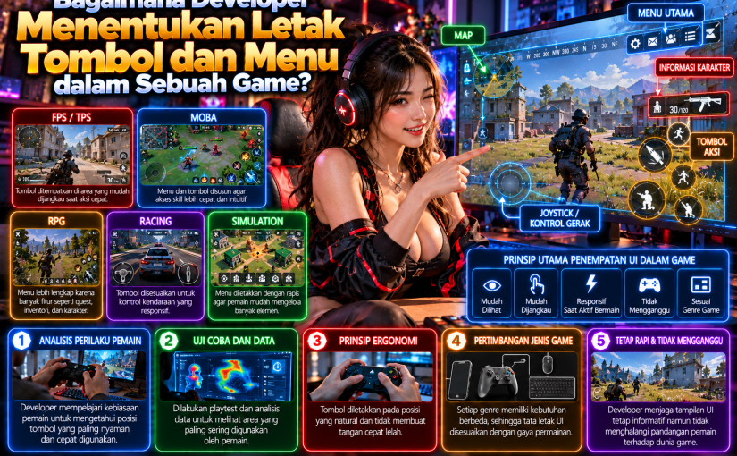 Bagaimana Developer Menentukan Letak Tombol dan Menu dalam Sebuah Game?